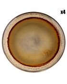 4 Assiettes plates Comporta marron - D.28 cm