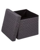 Pouf gris- 31x31 cm