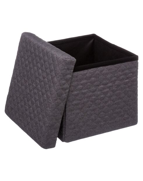 Pouf gris- 31x31 cm