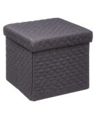 Pouf gris- 31x31 cm