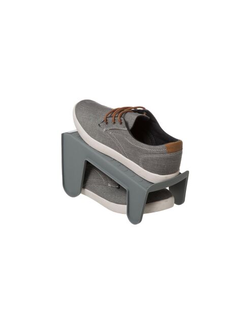 5 Rangements à chaussures gris - 24.5x14x19.5 cm