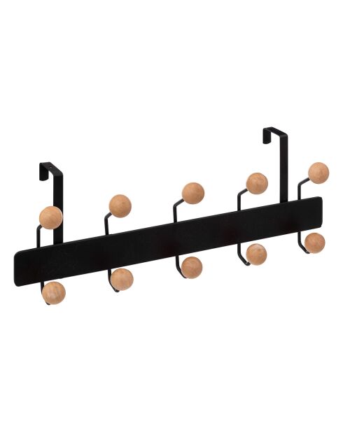 10 Patères boules en bois - 43.9x11.5x16.7 cm