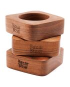4 Ronds de serviette en teck naturels