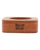 4 Ronds de serviette en teck naturels