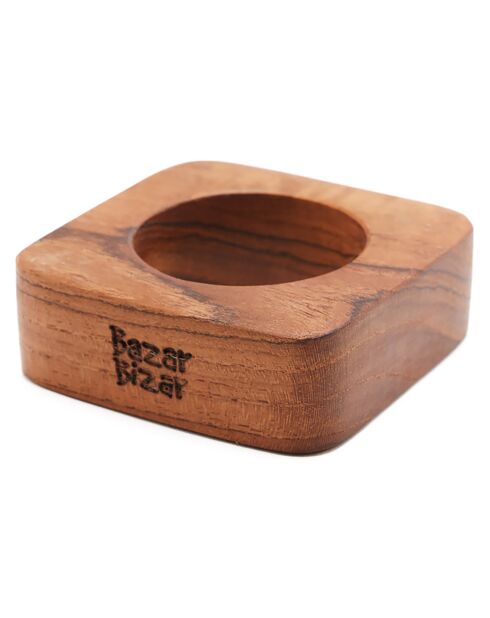 4 Ronds de serviette en teck naturels