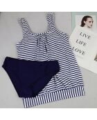 Maillot de bain tankini 2 Pièces Svetlana bleu/blanc