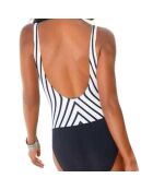 Maillot de bain 1 Pièce Fatima noir/blanc