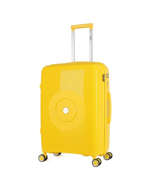 Orion Mittelgroßer Reisekoffer mit 4 Einzelrollen, 65 cm, Gelb