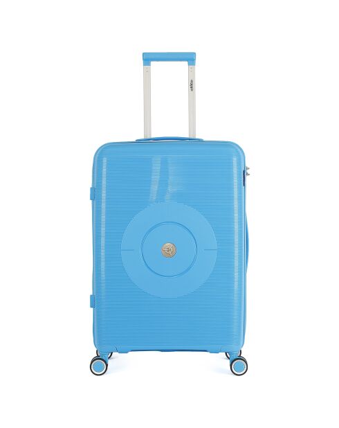 Orion blauer Mittelklasse-Koffer mit 4 Einzelrollen, 65 cm