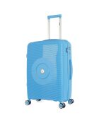 Orion blauer Mittelklasse-Koffer mit 4 Einzelrollen, 65 cm