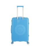 Orion blauer Mittelklasse-Koffer mit 4 Einzelrollen, 65 cm