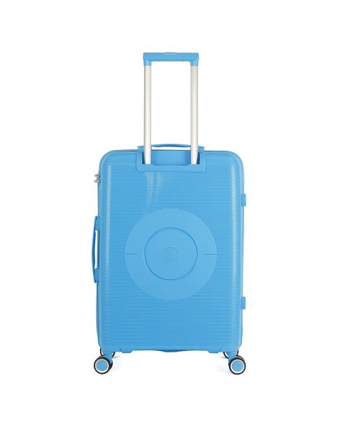 Orion blauer Mittelklasse-Koffer mit 4 Einzelrollen, 65 cm