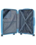 Orion blauer Mittelklasse-Koffer mit 4 Einzelrollen, 65 cm