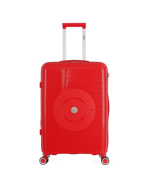 Orion koffer met 4 enkele wielen, medium stay, 65 cm, rood