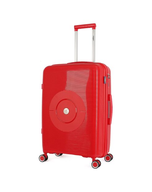 Orion koffer met 4 enkele wielen, medium stay, 65 cm, rood