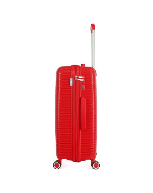 Orion koffer met 4 enkele wielen, medium stay, 65 cm, rood