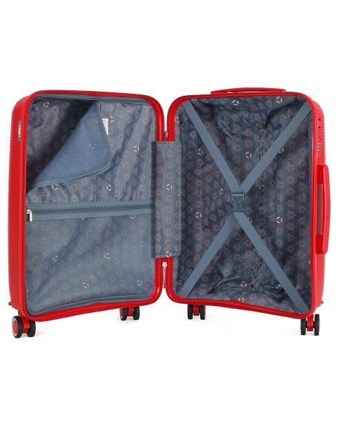 Orion koffer met 4 enkele wielen, medium stay, 65 cm, rood