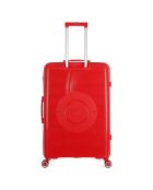 Orion Long Stay koffer met 4 wielen en enkele wielen 75 cm rood