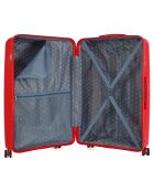 Orion Long Stay koffer met 4 wielen en enkele wielen 75 cm rood