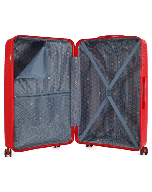 Orion Long Stay koffer met 4 wielen en enkele wielen 75 cm rood