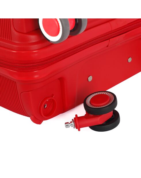 Orion Long Stay koffer met 4 wielen en enkele wielen 75 cm rood