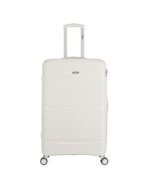 3 maletas individuales Centaure 75/65/56 cm blancas con 4 ruedas