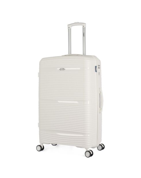 3 maletas individuales Centaure 75/65/56 cm blancas con 4 ruedas