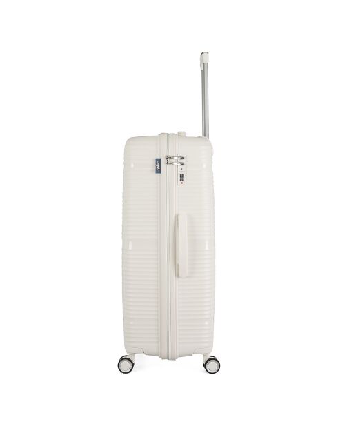 3 maletas individuales Centaure 75/65/56 cm blancas con 4 ruedas