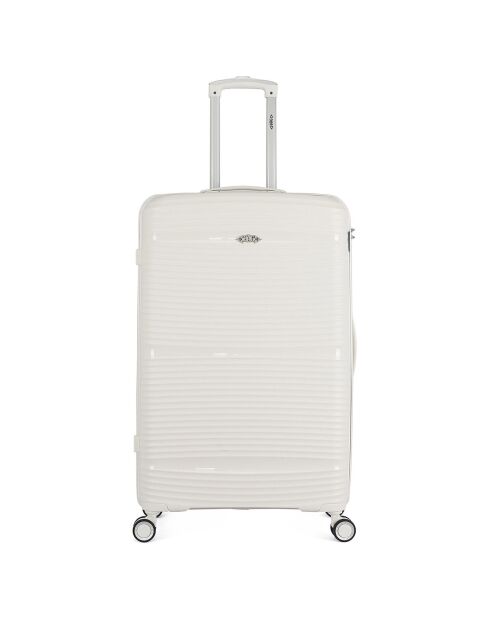 Valise Long Séjour 4 roues simples 75 cm Centaure blanche