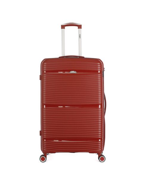 Maleta Long Stay 4 ruedas individuales 75 cm Centaure rojo burdeos