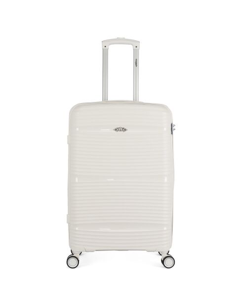 Medium Stay Koffer met 4 enkele wielen 65 cm Centaur wit