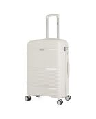 Valise Moyen Séjour 4 roues simples 65 cm Centaure blanche