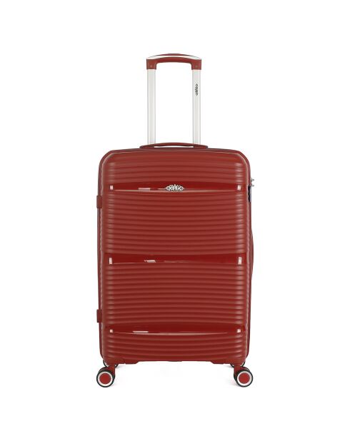 Maleta Medium Stay 4 ruedas individuales 65 cm Centaure rojo burdeos