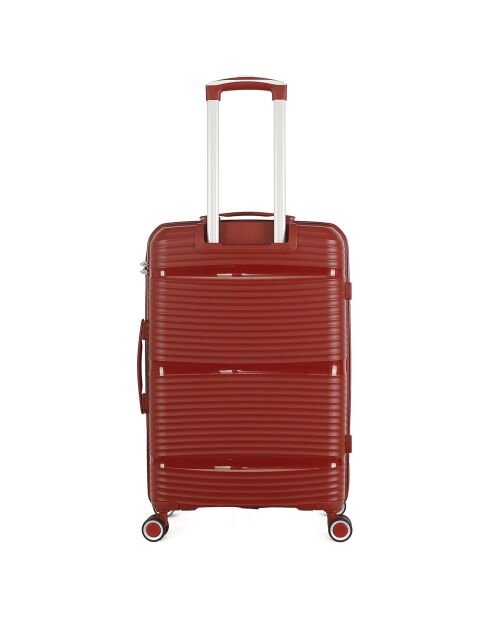 Maleta Medium Stay 4 ruedas individuales 65 cm Centaure rojo burdeos