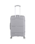 Mittelgroßer Reisekoffer mit 4 Einzelrollen, 65 cm, Centaur-Grau