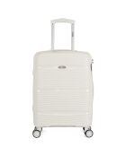 Valigia da cabina 4 ruote singole 55 cm Centaur bianca