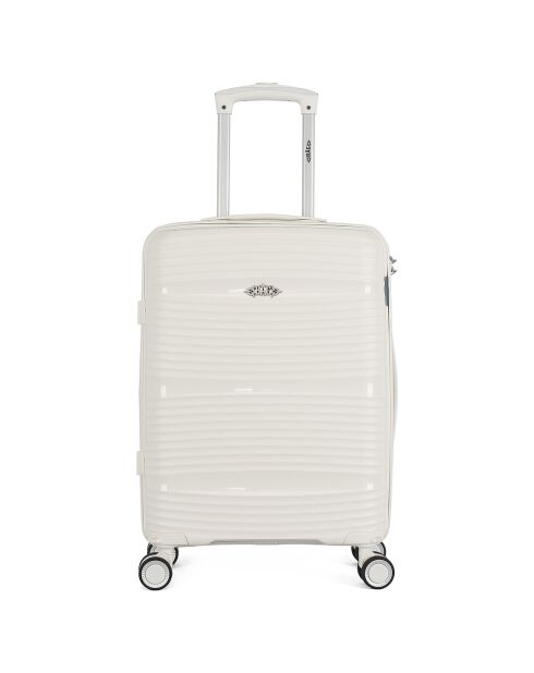 Cabinekoffer met 4 enkele wielen 55 cm Centaur wit