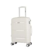 Valigia da cabina 4 ruote singole 55 cm Centaur bianca