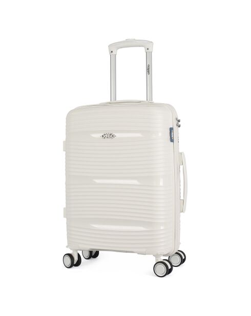 Cabinekoffer met 4 enkele wielen 55 cm Centaur wit