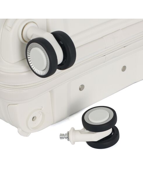 Cabinekoffer met 4 enkele wielen 55 cm Centaur wit