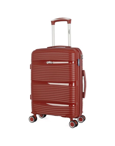 Maleta de cabina 4 ruedas individuales 55 cm Centaure rojo burdeos