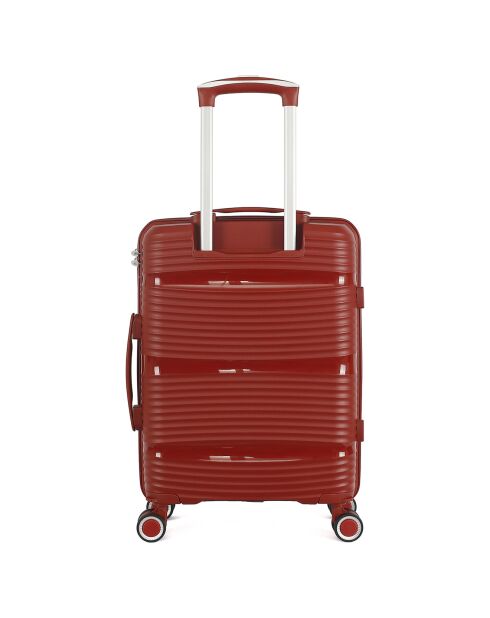 Maleta de cabina 4 ruedas individuales 55 cm Centaure rojo burdeos