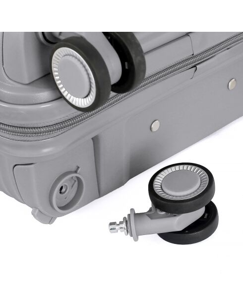 Maleta de cabina 4 ruedas individuales 55 cm gris centauro