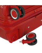 3 eenvoudige koffers met 4 wielen Andromeda 75/65/56 cm donkerrood