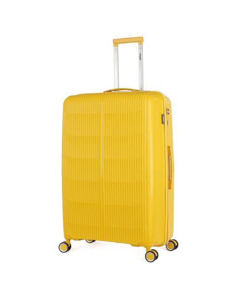 Valigia Long Stay 4 ruote semplici 75 cm Gialla Andromeda