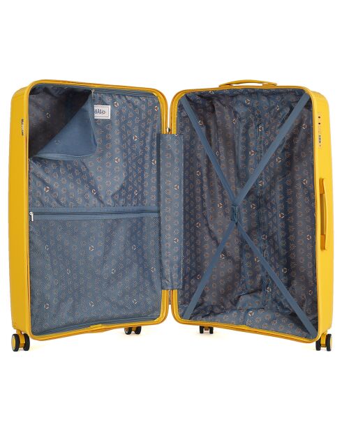 Valigia Long Stay 4 ruote semplici 75 cm Gialla Andromeda