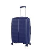 Mittelgroßer Reisekoffer 4 Einzelräder 65 cm Andromeda marineblau