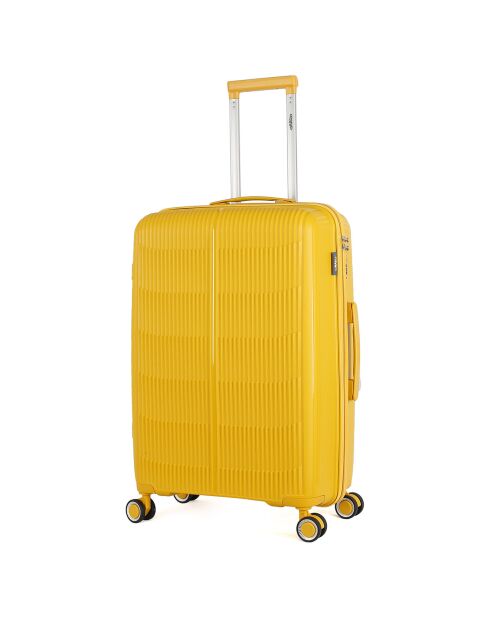 Valigia Medium Stay 4 ruote singole 65 cm Gialla Andromeda