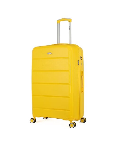 Valise Long Séjour 4 roues simples 75 cm Phenix jaune