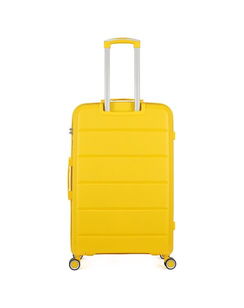 Valise Long Séjour 4 roues simples 75 cm Phenix jaune